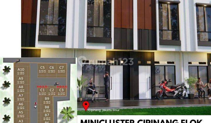 Cluster Rumah Baru  2lantai  Shm Imb, Cipinang Jakarta  Timur. . One Gate System.  Lokasi Strategis, Dekat Dengan Pusat Perbelanjaan, Kesehatan, Pendidikan, Moda Transportasi, Perkantoran, Dll. 1