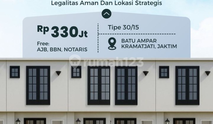 Rumah Baru 2 Lantai Jakarta, Hunian Sekaligus Investasi, Mudah Disewakan, Strategis: Dekat Rsud Kramatjati, Jalan Raya Condet, Pasar Induk Kramatjati, Rsud Pasar Rebo, Global Islamic School Condet 2