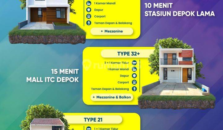 Rumah Baru, Cluster One Gate, Cipayung Depok, Shm. Plus Ruang Mezzanine  Akses Strategis :
6 Menit Ke Jalan Raya, 9 Menit Ke Gdc,10 Menit Ke Stasiun Krl Depok Lama 1