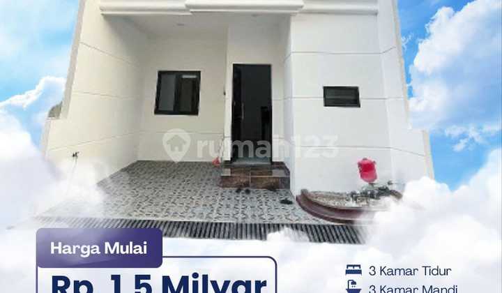 Rumah Baru Desain American Classic Dalam Cluster Asri, Strategis Dekat ke Jakarta Selatan. Lokasi di Condet, Kramatjati - Jakarta Timur 2