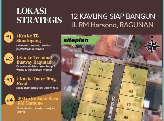 Ready-to-Build Land Plots in a Developed Neighborhood in Ragunan, South Jakarta. Nearest Access to Rm Harsono Main Road – Close to City Center Access, Tb Simatupang Road, Ragunan Busway Terminal, Toll Road, SHM Certificate.