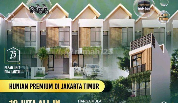 Dp Rp10juta All In! Rumah Baru, Cluster One Gate Strategis Harga Terjangkau. Setu Cipayung. Jakarta Timur. Akses Dekat Jalan Utama Terusan Mabes Tni. Dekat Dengan Tmii, Universitas Paramadina, Terminal Pasar Rebo, Rumah Sakit. 1