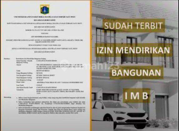 Rumah Baru Shm - Sertifikat Hak Milik Imb, Di Klender, Kota Jakarta Timur. Dekat Ke Pusat Kota. Akses 2 Mobil Papasan. One Gate System. 2