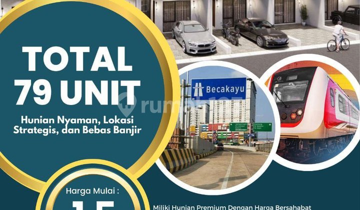 Rumah Nyaman Bernilai Investasi Tinggi di Lokasi Strategis Jakarta. Rumah Eksklusif di Cluster, Pondok Kelapa, Duren Sawit - Jakarta Timur. Akses Mudah Stasiun LRT City Jatibening & LRT Cikunir, Memudahkan Mobilitas ke Jakarta Pusat, Bekasi, Kawasan Bisni 2