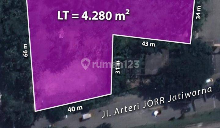 Dijual Tanah Komersial Jl Arteri Jorr Jati Warna, Bekasi 1