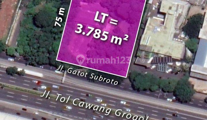 Tanah Dgn Bangunan, Jl Gatot Subroto, Jaksel zona Komersial  1