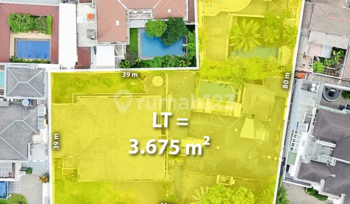 Rumah 2 Muka Dgn Tanah Luas di Sriwijaya Pattimura, Kebayoran Baru