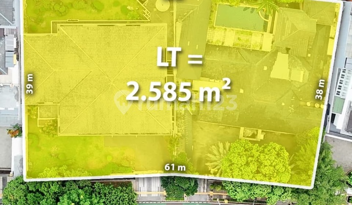 Tanah Dgn 2 Rumah di Pattimura, Kebayoran Baru