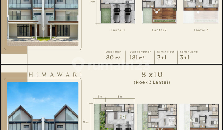 Rumah Osaka Pik2 Tipe Himawari Uk 8x10 3 Lantai Bagusss