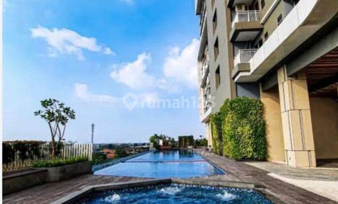 kolam renang apartemen unfurnished siap huni kondisi
