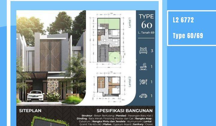 Rumah Modern Murah Luas Strategis di Kota Batu 1