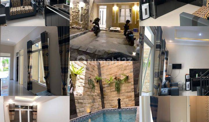 Rumah Villa Full Furnished Plus Kolam Renang di Kota Batu  2