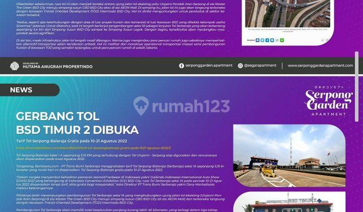 Cukup Bayar 10 JT saja. Miliki Hunian Apartemen Serpong Garden. 5