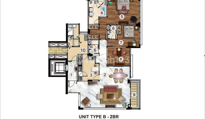 Apartemen Dijual Senayan City Residence 3br Uk235m2 At Jakpus 2