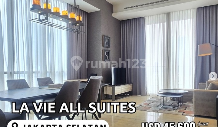 For Rent LaVie All Suites Apartment 3BR size 177m2 Furnished in South Jakarta