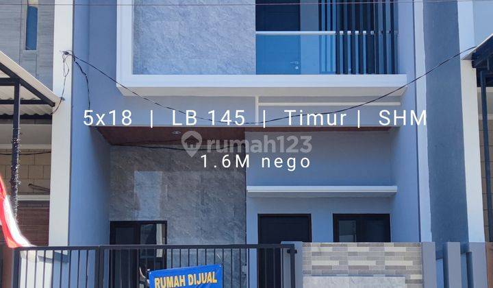 Rumah 2 Lantai Baru Unfurnished SHM di Rungkut Asri Utara, Surabaya 1