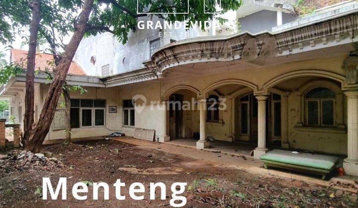 SUPER MURAH RUMAH LAMA HITUNG TANAH PRIME AREA BENTUK TANAH KOTAK DI MENTENG 1