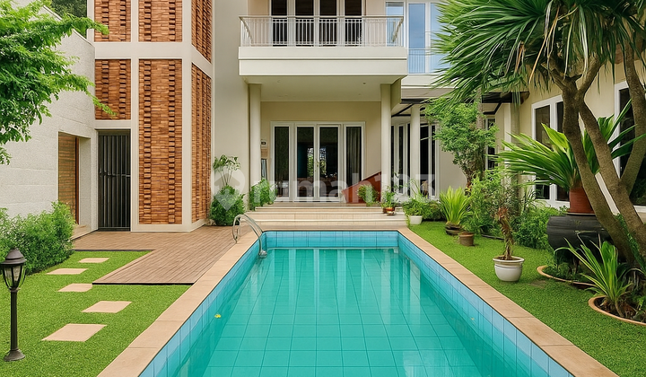 Rumah 2 Lantai Halaman Luas Private Pool Siap Humi Dekat Tol Dan Mrt Cilandak