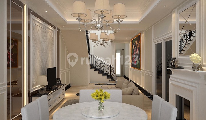 Pik1 House Manyar 7.5x25 3 Floors Furnished Interior Design