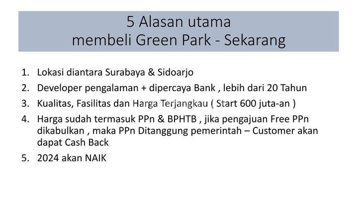 Green Park Residence, Ganting, Gedangan, Sidoarjo 2