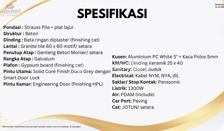 Nice House Nara Park, Rungkut, Surabaya 18