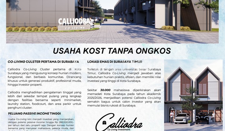 Calliodra Co Living, Surabaya. Rumah Kos Sebelah Upn Veteran