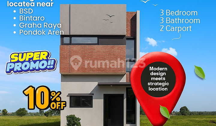 Rumah Bintaro, Tangerang Selatan SHM Dekat Tol Serpong dan Stasiun KA Sudimara  1
