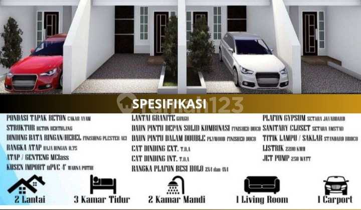 Rumah Bagus di Ciracas Pasar Rebo Jakarta SHM Belakang stasiun LRT 2