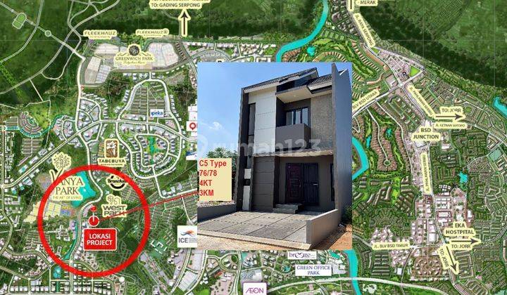 Jual Rumah Baru di Tangerang Jalan Bsd Pusat Mini Cluster Strategis 2