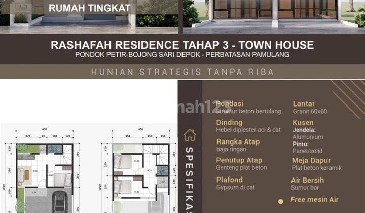 Rumah 2 Lantai Baru SHM di Jalan Kesadaran, Podok Petir, Depok Perbatasan Pamulang 2