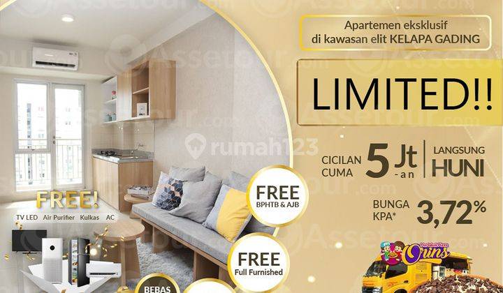 Wow Tanpa Dp, Hanya 5juta Punya Apartemen 2 Bedroom Oak Tower Jakarta 1