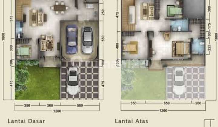 For rent: 2-story house in Pascal cluster, Summarecon Serpong, type 12 wide, semi-furnished, neat, ready to occupy. 2