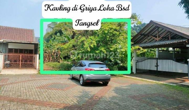 Jual kavling hoek ngantong siap bangun di Griya Loka BSD 1