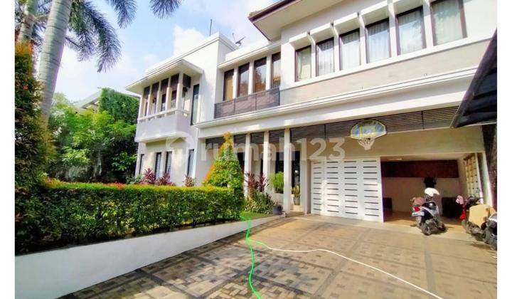 For Sale Luxury House Complete with Swimming Pool, Wide Road for 2 Cars in Kemang Bangka, South Jakarta