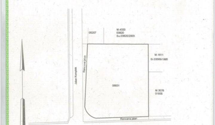 Tanah bonus rumah lama lokasi di jalan utama jl h muhi raya 3