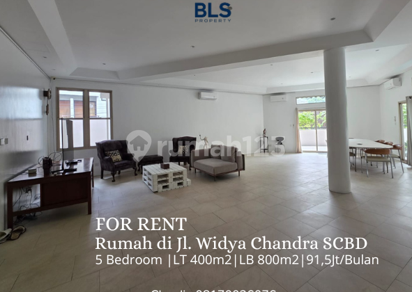 FOR RENT Rumah di Jl. Widya Chandra SCBD