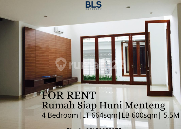 For Rent Rumah Siap Huni Menteng