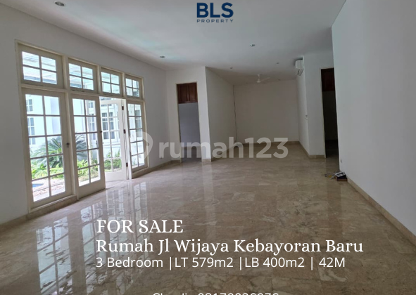 FOR SALE Rumah Jl Wijaya Kebayoran Baru