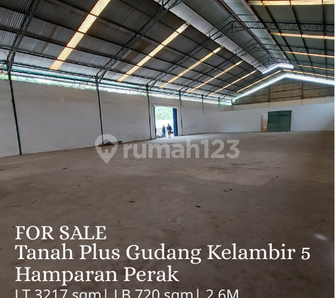 FOR SALE Tanah Plus Gudang Kelambir 5 Hamparan Perak