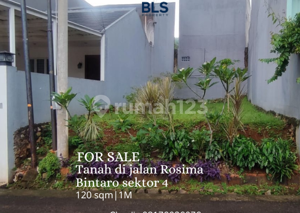For Sale Tanah di Jalan Rosima Bintaro Sektor 4