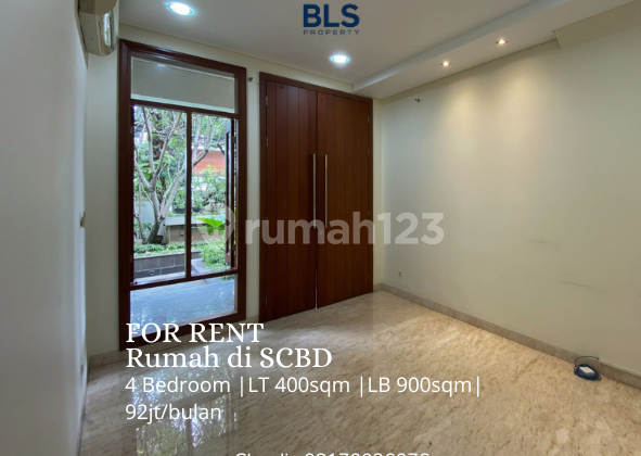 FOR RENT Rumah di SCBD 