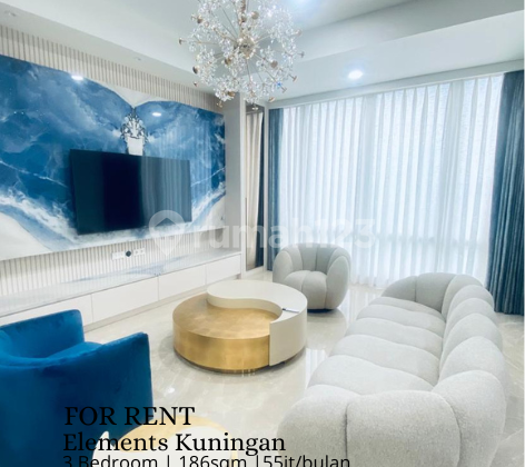 FOR RENT Apartment Elements Kuningan 3BR 