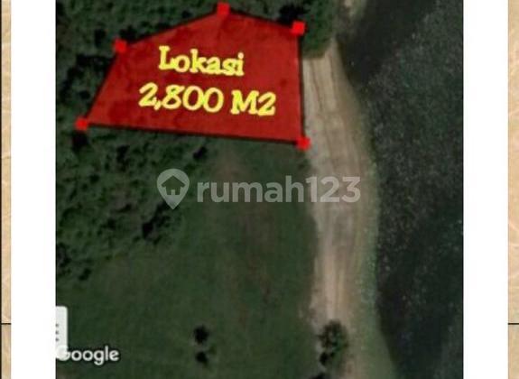 Tanah pinggir pantai Gili Asahan cocok untuk hotel dan villa