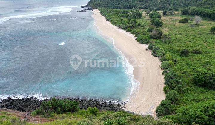 Tanah pinggir pantai pasir putih Mawi Selong Belanak Tanah pinggir pantai pasir putih Mawi Selong Belanak