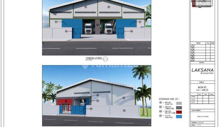 Gudang Untuk Pabrik Di Laksana Business Park, unit ready !! keamanan 24 jam, pintu gudang 2 muka, masuk kontainer, jalan lebar !! dijamin strategis ! 2