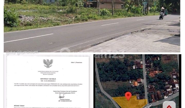 Tanah Pekarangan Pinggir Jalan Raya Bimomartani