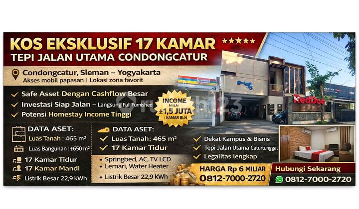 Exclusive Kos 17 Rooms Main Road Edge Condongcatur 1