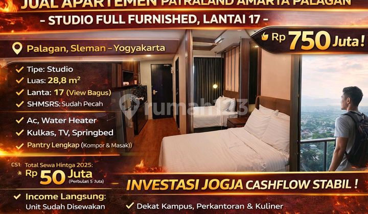 For Sale Patraland Amarta Palagan Apartment - Studio Full Furnished, 17th Floor 1
