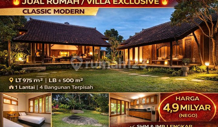 :Fire: Jual Rumah / Villa Exclusive - Classic Modern :Fire:purwobinangun, Pakem - Sleman Yogyakarta Akses Jalan Palagan 1