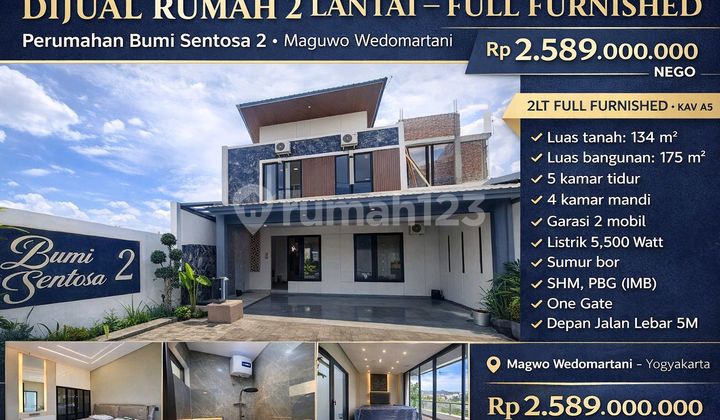 Rumah Baru 2 Lantai Full Furnished - Bumi Sentosa 2 Maguwo 1